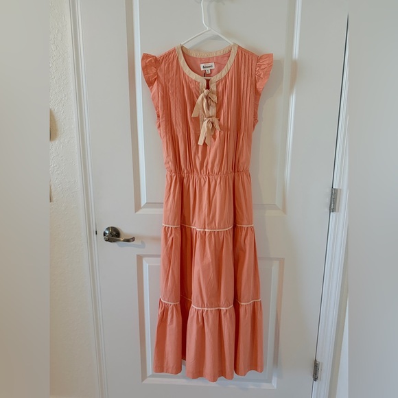 New! Pretty as a Peach, midi dress by &Merci, sz M - Picture 4 of 8